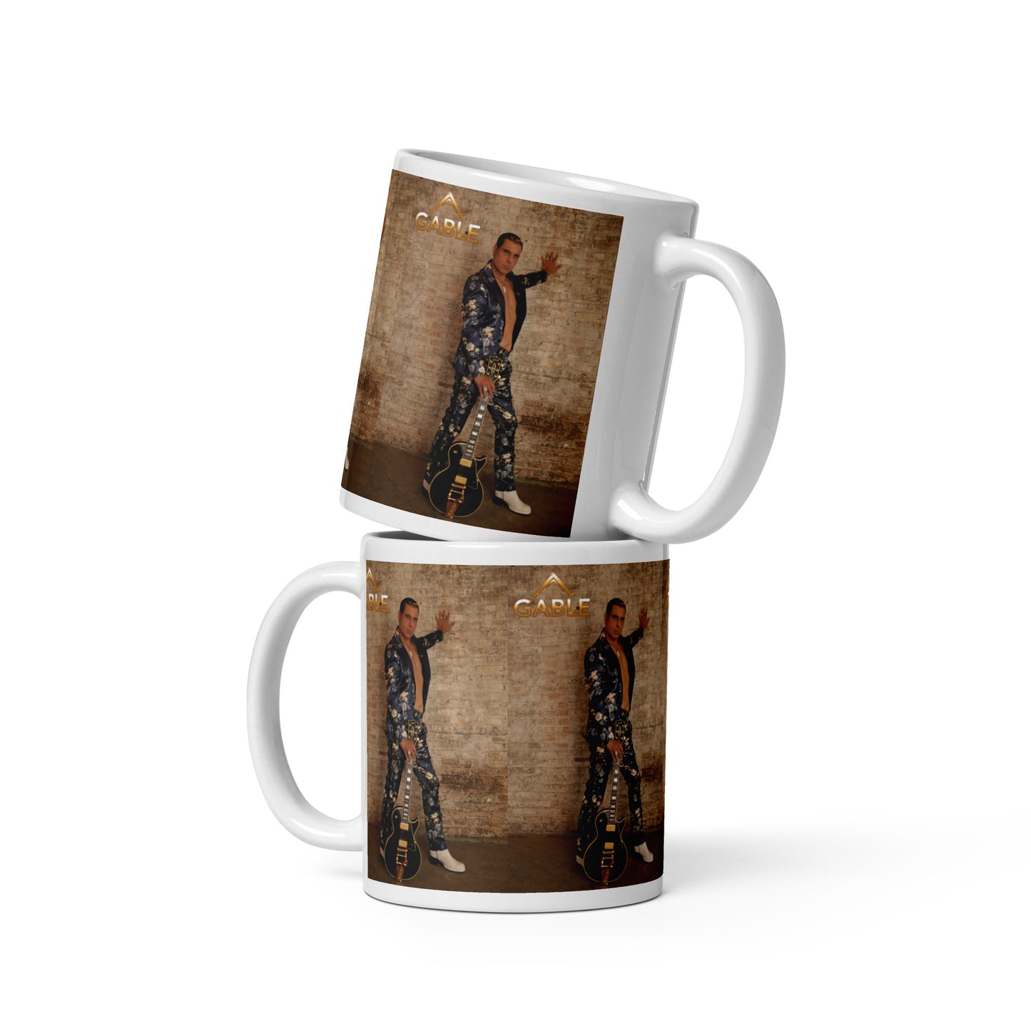 White glossy mug