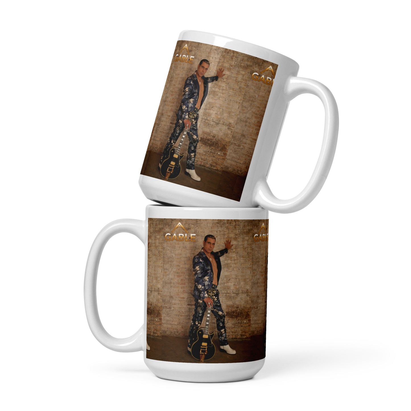 White glossy mug